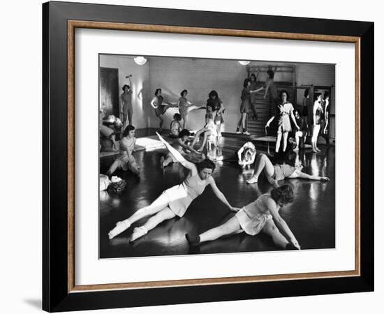 Coeds at the University of New Hampshire Performing Various Corrective Gymnasium Workouts-Alfred Eisenstaedt-Framed Photographic Print