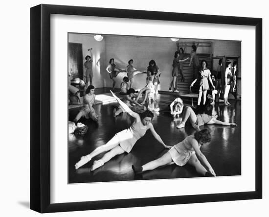 Coeds at the University of New Hampshire Performing Various Corrective Gymnasium Workouts-Alfred Eisenstaedt-Framed Photographic Print