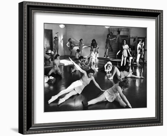 Coeds at the University of New Hampshire Performing Various Corrective Gymnasium Workouts-Alfred Eisenstaedt-Framed Photographic Print
