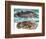 Coelacanth and its Fossil-English School-Framed Giclee Print