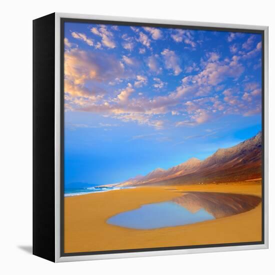 Cofete Fuerteventura Barlovento Beach at Canary Islands of Spain-Naturewolrd-Framed Premier Image Canvas