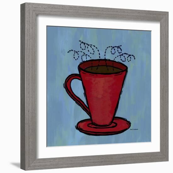 Coffe Art Blue-Herb Dickinson-Framed Photographic Print