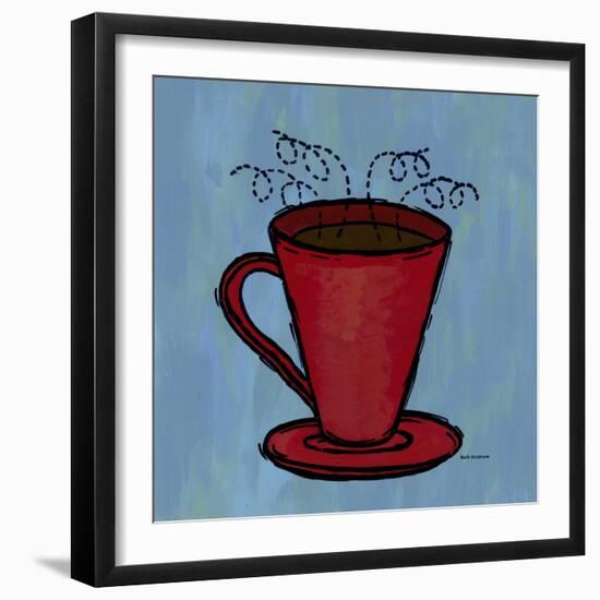 Coffe Art Blue-Herb Dickinson-Framed Photographic Print