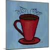 Coffe Art Blue-Herb Dickinson-Mounted Photographic Print