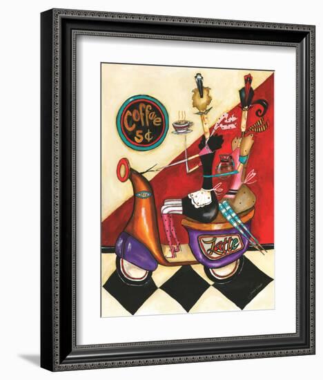 Coffee 5 Cents-Jennifer Garant-Framed Art Print