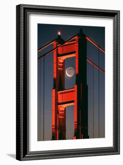 Coffee and Crescent, Moon Alignment, Golden Gate Bridge, San Francisco-Vincent James-Framed Photographic Print