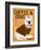 Coffee and Dogs French Bulldog-Ginger Oliphant-Framed Art Print