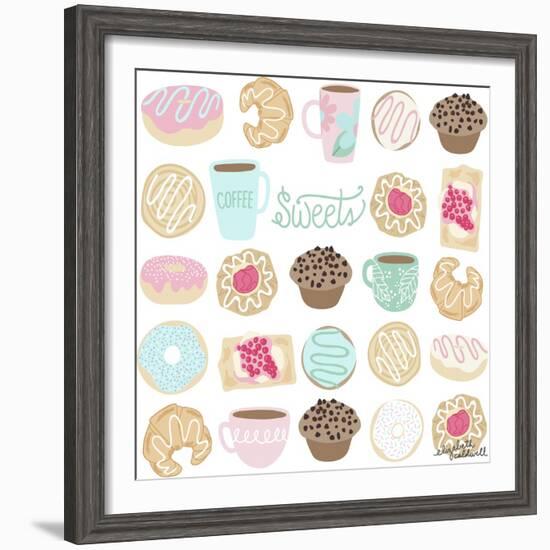 Coffee and Donuts-Elizabeth Caldwell-Framed Giclee Print