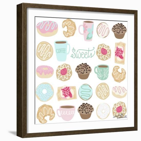 Coffee and Donuts-Elizabeth Caldwell-Framed Giclee Print