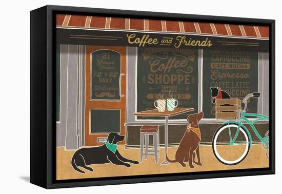 Coffee and Friends I-Veronique Charron-Framed Stretched Canvas
