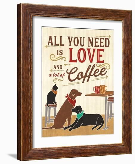 Coffee and Friends III-Veronique Charron-Framed Art Print