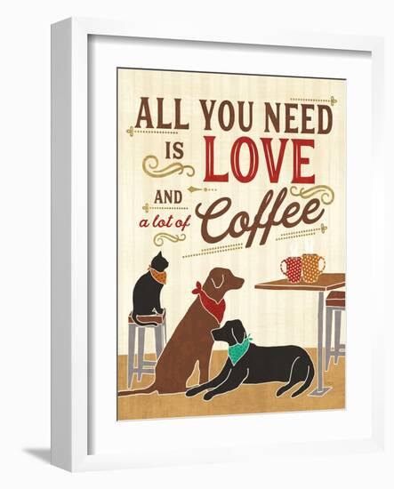 Coffee and Friends III-Veronique Charron-Framed Art Print