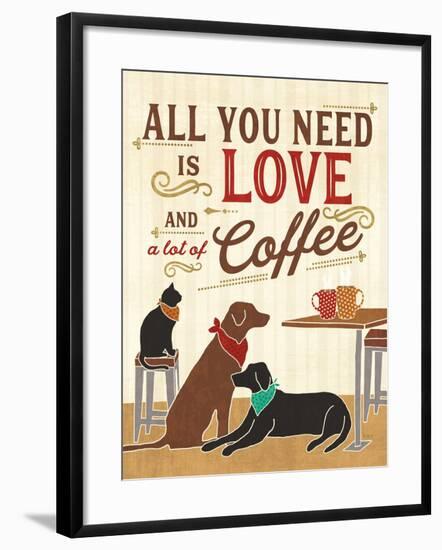 Coffee and Friends III-Veronique Charron-Framed Art Print