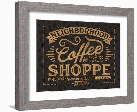 Coffee and Friends IV-Veronique Charron-Framed Art Print