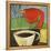 Coffee and Red Bird-Tim Nyberg-Framed Premier Image Canvas