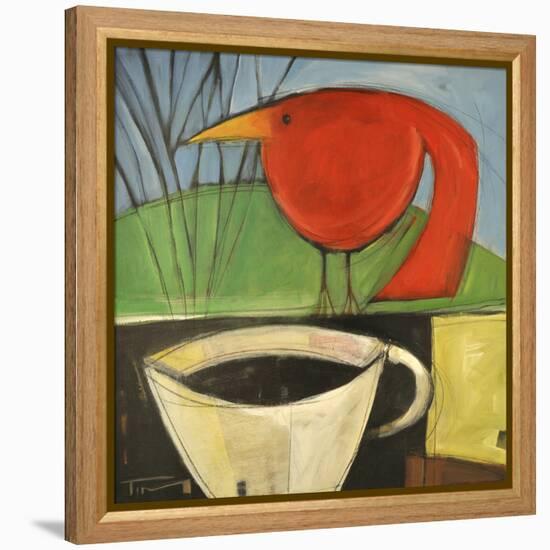 Coffee and Red Bird-Tim Nyberg-Framed Premier Image Canvas