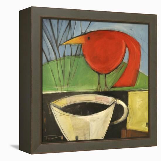 Coffee and Red Bird-Tim Nyberg-Framed Premier Image Canvas