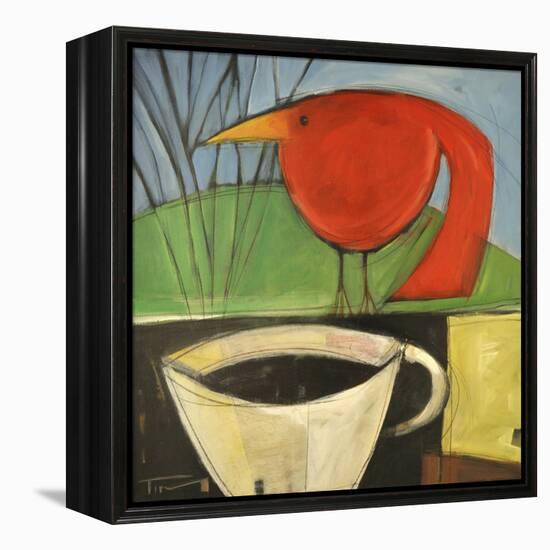 Coffee and Red Bird-Tim Nyberg-Framed Premier Image Canvas