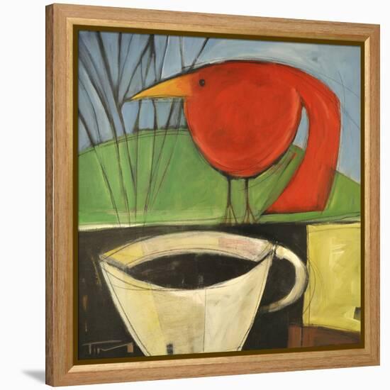 Coffee and Red Bird-Tim Nyberg-Framed Premier Image Canvas