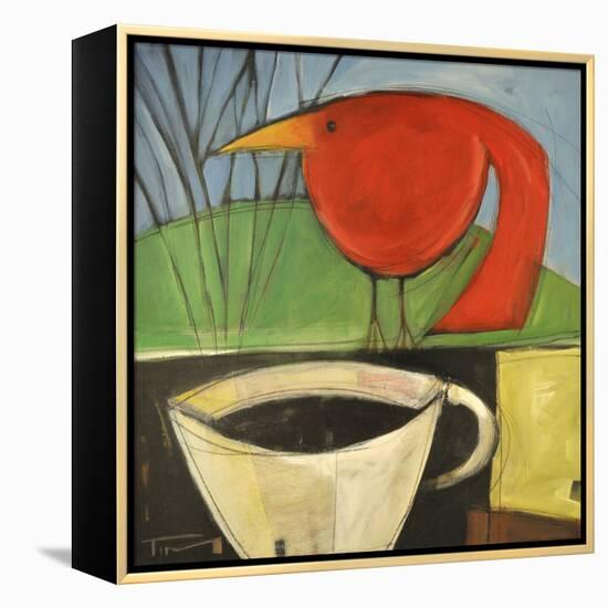 Coffee and Red Bird-Tim Nyberg-Framed Premier Image Canvas