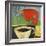 Coffee and Red Bird-Tim Nyberg-Framed Premium Giclee Print