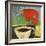 Coffee and Red Bird-Tim Nyberg-Framed Premium Giclee Print