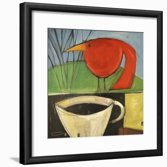 Coffee and Red Bird-Tim Nyberg-Framed Giclee Print