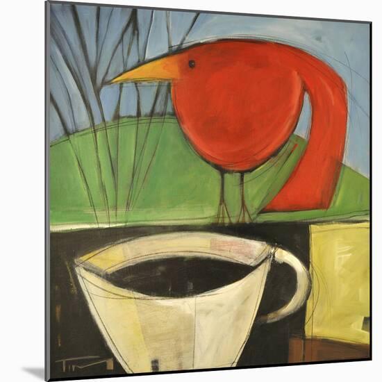 Coffee and Red Bird-Tim Nyberg-Mounted Giclee Print