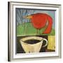 Coffee and Red Bird-Tim Nyberg-Framed Giclee Print