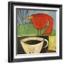 Coffee and Red Bird-Tim Nyberg-Framed Giclee Print