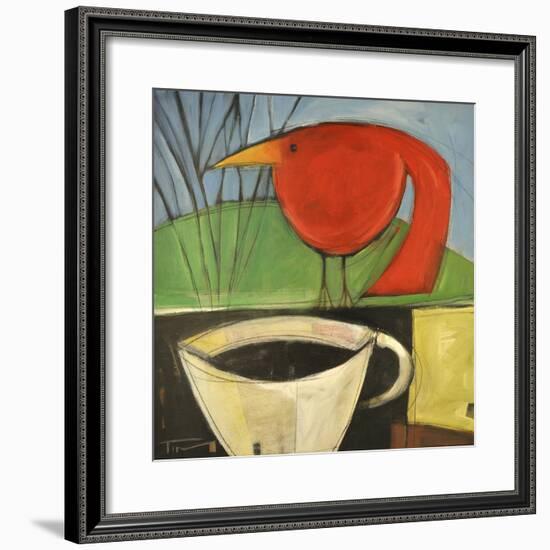 Coffee and Red Bird-Tim Nyberg-Framed Giclee Print