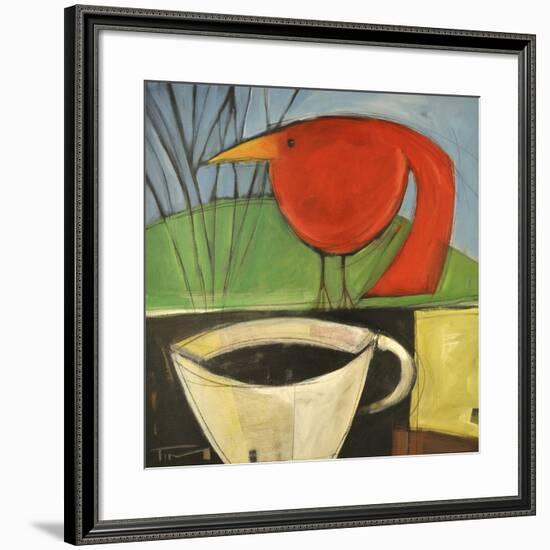 Coffee and Red Bird-Tim Nyberg-Framed Giclee Print