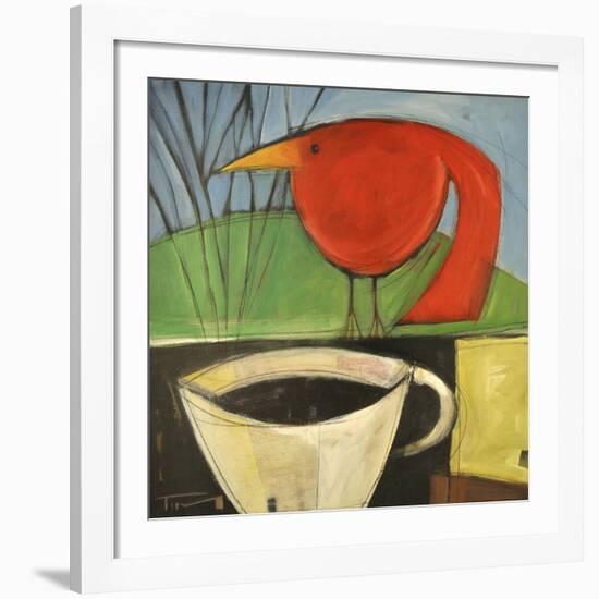 Coffee and Red Bird-Tim Nyberg-Framed Giclee Print