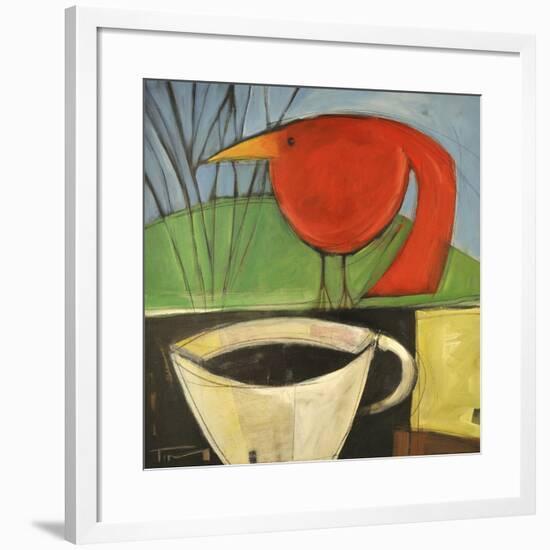 Coffee and Red Bird-Tim Nyberg-Framed Giclee Print