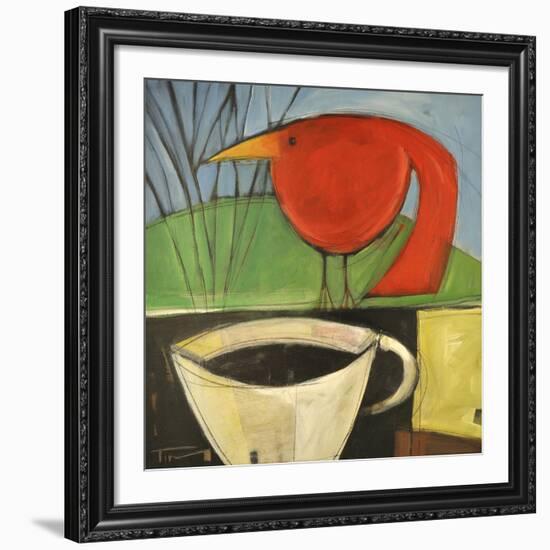 Coffee and Red Bird-Tim Nyberg-Framed Giclee Print