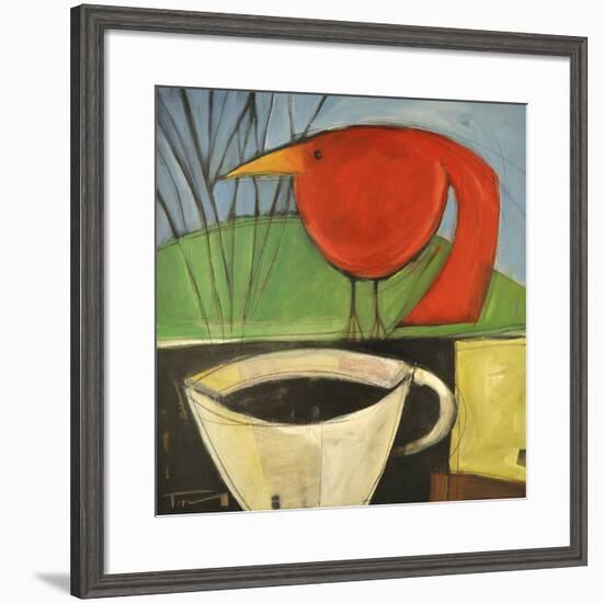 Coffee and Red Bird-Tim Nyberg-Framed Giclee Print