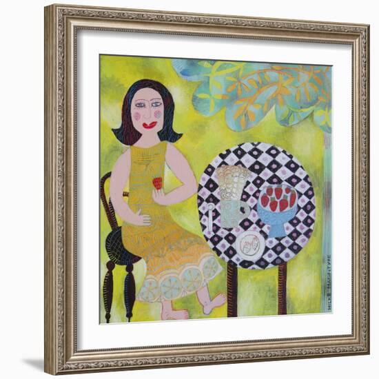 Coffee and Strawberries-Hilke Macintyre-Framed Giclee Print