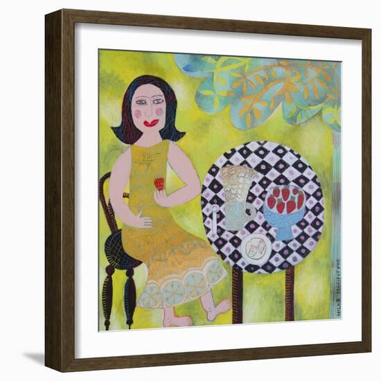 Coffee and Strawberries-Hilke Macintyre-Framed Giclee Print