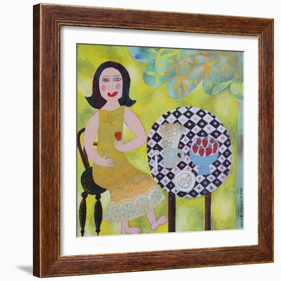 Coffee and Strawberries-Hilke Macintyre-Framed Giclee Print