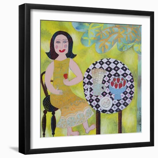 Coffee and Strawberries-Hilke Macintyre-Framed Giclee Print