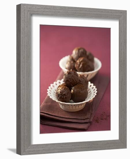 Coffee and Whisky Truffles in Two Small Dishes-Marc O^ Finley-Framed Photographic Print