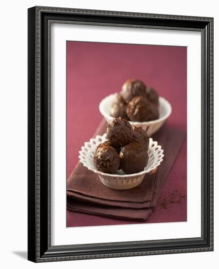 Coffee and Whisky Truffles in Two Small Dishes-Marc O^ Finley-Framed Photographic Print