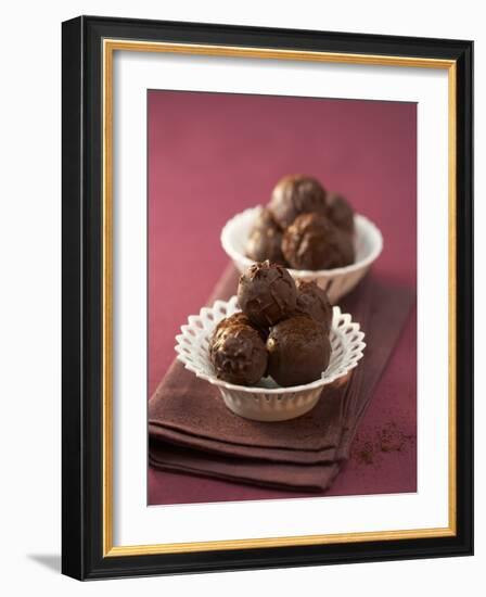 Coffee and Whisky Truffles in Two Small Dishes-Marc O^ Finley-Framed Photographic Print