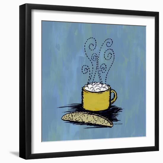 Coffee Art Blue-Herb Dickinson-Framed Photographic Print