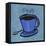 Coffee Art Blue-Herb Dickinson-Framed Premier Image Canvas