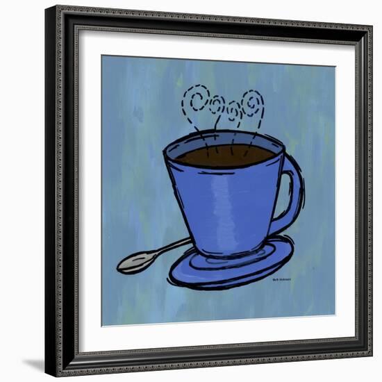 Coffee Art Blue-Herb Dickinson-Framed Photographic Print