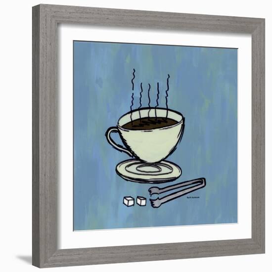 Coffee Art Blue-Herb Dickinson-Framed Photographic Print