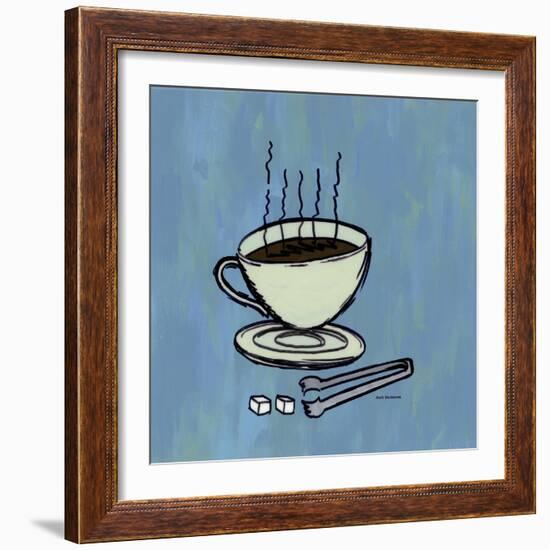 Coffee Art Blue-Herb Dickinson-Framed Photographic Print