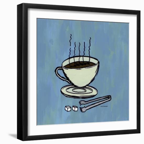 Coffee Art Blue-Herb Dickinson-Framed Photographic Print