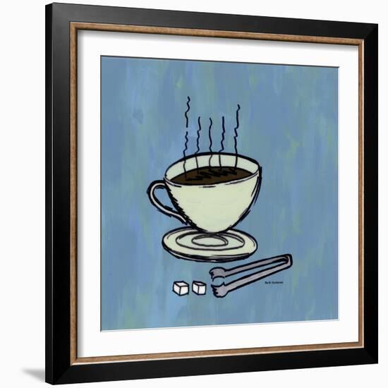 Coffee Art Blue-Herb Dickinson-Framed Photographic Print